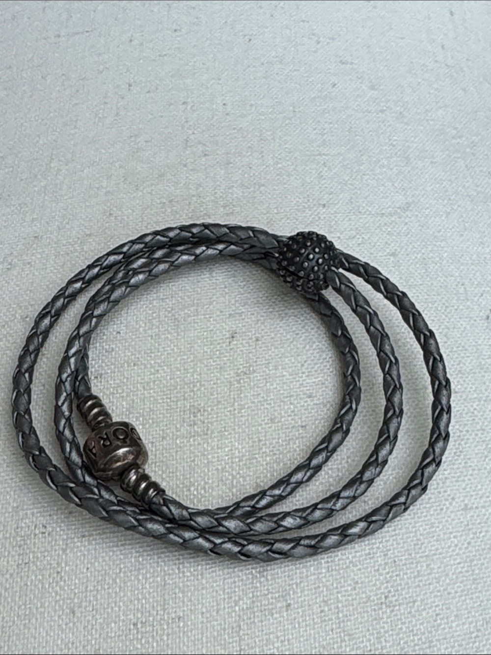 Pandora triple strand leather bracelet